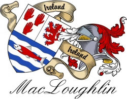 Clan/Sept Crest Wall Shield for the MacLoughlin (O'Melaghlin) Clan