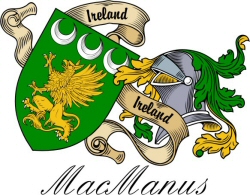 Clan/Sept Crest Wall Shield for the MacManus Clan