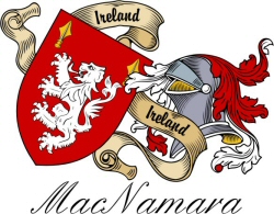 Clan/Sept Crest Wall Shield for the MacNamara Clan