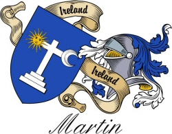 Clan/Sept Crest Wall Shield for the Martin Clan