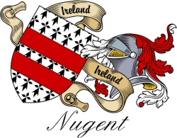 Clan/Sept Crest Wall Shield for the Nugent Clan