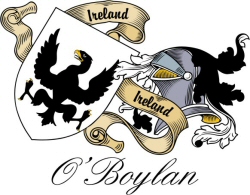 Clan/Sept Crest Wall Shield for the O'Boylan Clan