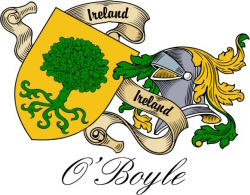Clan/Sept Crest Wall Shield for the O'Boyle Clan