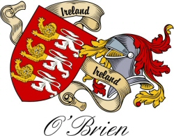 Clan/Sept Crest Wall Shield for the O'Brien Clan