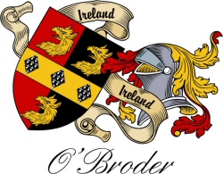 Clan/Sept Crest Wall Shield for the O'Broder Clan