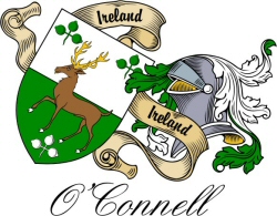 Clan/Sept Crest Wall Shield for the O'Connell Clan