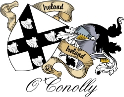 Clan/Sept Crest Wall Shield for the O'Conolly (Kildare) Clan