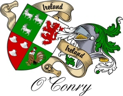Clan/Sept Crest Wall Shield for the O'Conry (Offaly) Clan