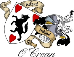 Clan/Sept Crest Wall Shield for the O'Crean Clan