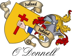 Clan/Sept Crest Wall Shield for the O'Donnell Clan