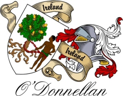 Clan/Sept Crest Wall Shield for the O'Donnellan Clan