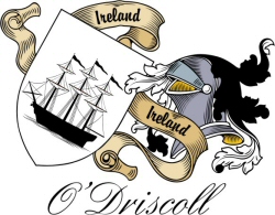 Clan/Sept Crest Wall Shield for the O'Driscoll Clan
