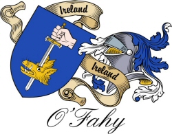 Clan/Sept Crest Wall Shield for the O'Fahy Clan