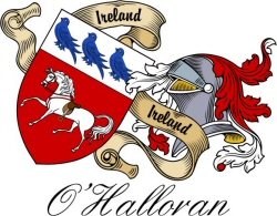 Clan/Sept Crest Wall Shield for the O'Halloran Clan