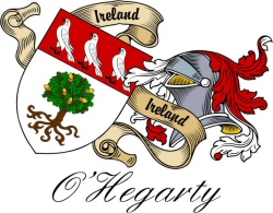 Clan/Sept Crest Wall Shield for the O'Hegarty Clan