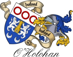 Clan/Sept Crest Wall Shield for the O'Holohan Clan