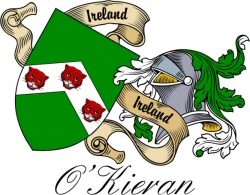 Clan/Sept Crest Wall Shield for the O'Kieran Clan