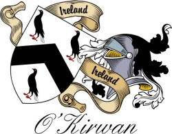 Clan/Sept Crest Wall Shield for the O'Kirwan Clan