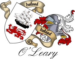 Clan/Sept Crest Wall Shield for the O'Leary Clan