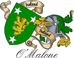 Clan/Sept Crest Wall Shield for the O'Malone Clan