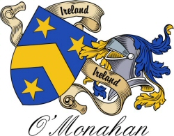 Clan/Sept Crest Wall Shield for the O'Monahan Clan
