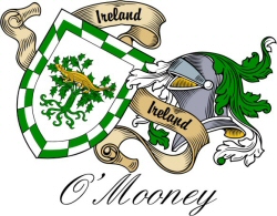 Clan/Sept Crest Wall Shield for the O'Mooney Clan