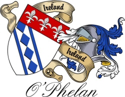 Clan/Sept Crest Wall Shield for the O'Phelan Clan