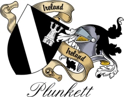 Clan/Sept Crest Wall Shield for the Plunkett Clan