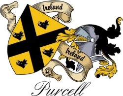 Clan/Sept Crest Wall Shield for the Purcell Clan