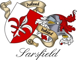 Clan/Sept Crest Wall Shield for the Sarsfield Clan