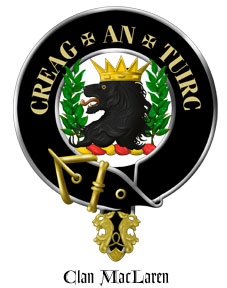 Clan Crest Wall Shield for the MacLaren Scottish Clan